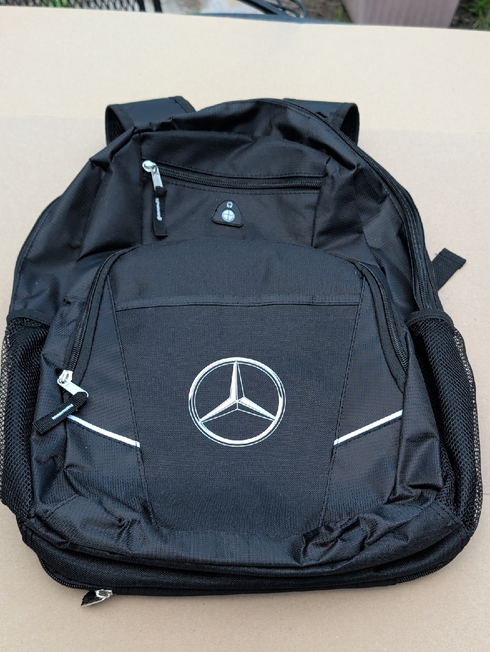 Mercedes-Benz Black Backpack Front Logo Roomy Sleek Chic Signature Unisex